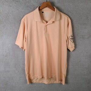 Monterey Club Shirt Men L Orange Polo Golf Moisture Wicking Dry Swing Gibson Bay